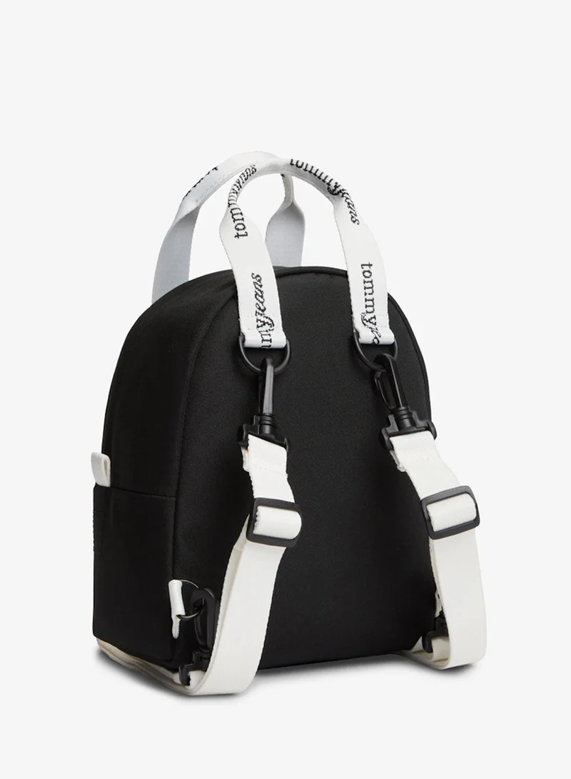 TOMMY JEANS Black Essential Repeat Logo Dome Backpack for Women | Best Price UAE